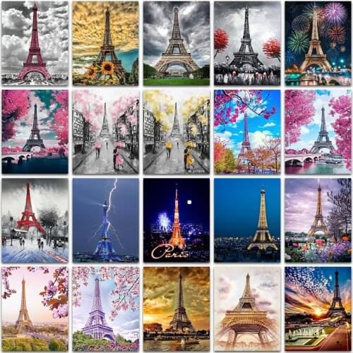 5D Diamond Painting Landscape Kit Paint Paris Eiffel Tower Scenery Home Decor Full Square&Round embroidery mosaic Cross stitch