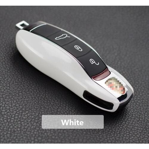 White FOB Remote Key Case Key Cover Modified Key Shell Replacement Refit Porsche Cayenne Macan 911 boxster cayman for Panamera