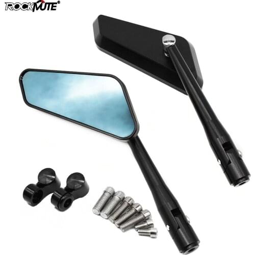 CNC Aluminum Motorcycle Rear View Mirrors Large Blue Glass For BMW F650GS R1100GS R1150GS R1200GS R1250GS R1200R S1000XR S1000R