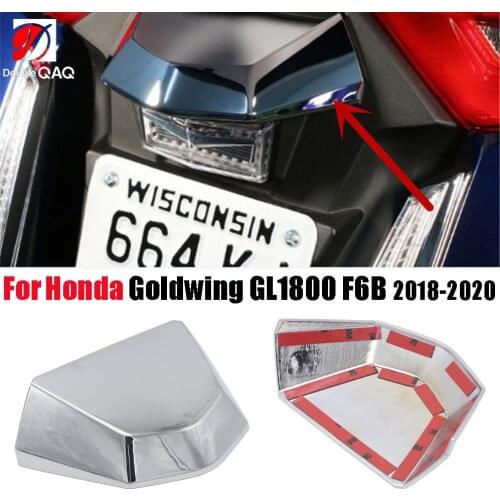 Rear license plate lamp cover decoration chrome fittings for Honda Goldwing GL1800 GL 1800 F6B GL1800 2018 2019 2020