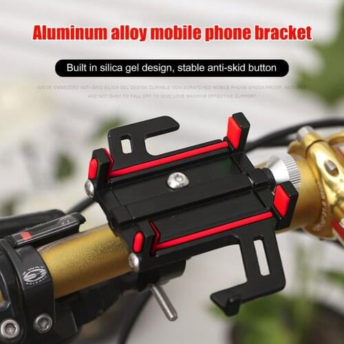Bicycle Scooter Aluminum Alloy Mobile Phone Holder 4-Claw MTB Mountain Bike Bracket Cell Phone GPS Stand Cycling Accessories