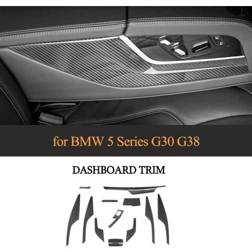 For BMW 5 series G30 G38 520i 17-19 Car Center Console Gear Shift Air Vent Frame Modification Cover Trim Carbon Fiber 12 pcs/set