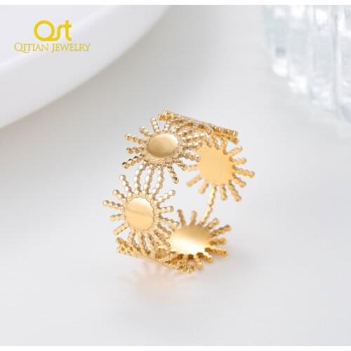 Fashion Rings For Women Gold Color Stainless Steel Open Adjustable Ring 2021 Trendy Party Jewelry Gift Simple Rings For Girl Gif