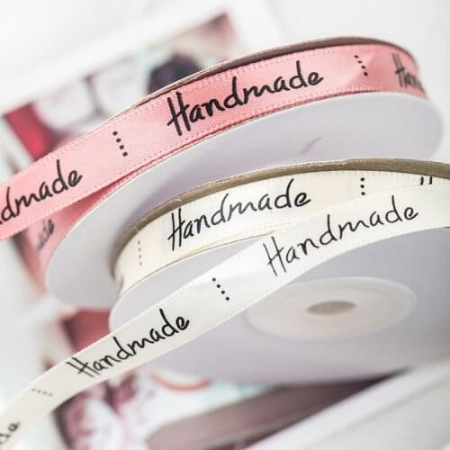 25Yard Handmade Printed Polyester Ribbon Cake Shop Baking Printed Ribbons Christmas Wedding Party Supplies Packaging Gift DIY