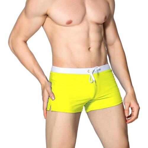 Summer Mens Swimwear Beach Shorts Beachwear Swim Trunks Men Swimsuit Low Waist Breathable Beach Wear Surf