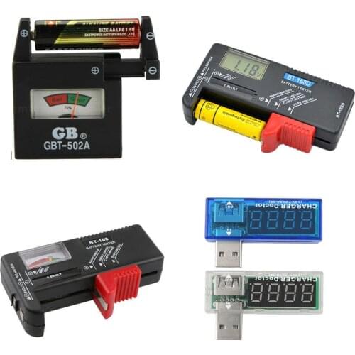 HOT AA AAA C D 9V 1.5V Universal Button Cell Battery Volt Tester Checker BBC