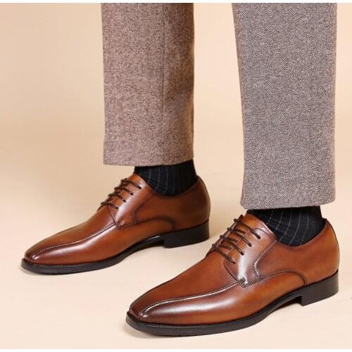 2021 Newly Mens Patent Leather Shoes Size 39-48 Head Leather Soft Lace-up Driving Shoes Man Spring Autumn Wedding Leather Shoes