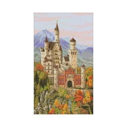 Neuschwanstein Castle Counted Cross Stitch Kit Cross stitch RS cotton with cross stitch Magazine money