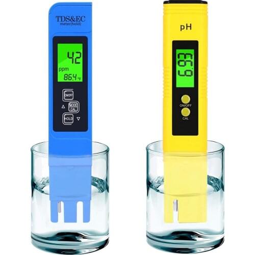 PH and TDS Meter Combo, 0.05ph High Accuracy Pen Type pH Meter ± 2% Readout Accuracy 3-in-1 TDS EC Temperature Meter
