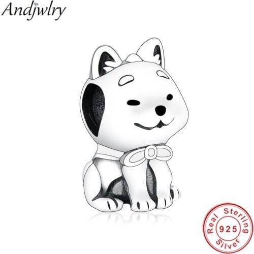 Fit Charms Bracelet Silver 925 Original Japanese Akita Inu Dog Charm Beads for DIY Making Women Berloque