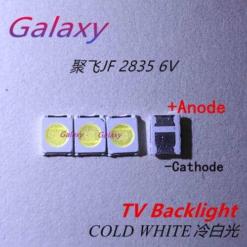200pcs 01.JT.2835BPWS2-C JUFEI LED Backlight 1W 6V 96LM Cool white LCD Backlight 1210 3528 2835 for TV TV Application