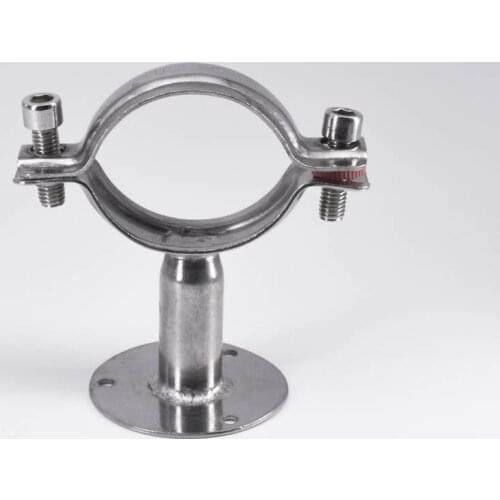 54-57mm 2.25" 57mm Pipe Hanger Bracket Clamp Support Clip With Base Plate 304 Stainless For Beer Brewing L=50mm