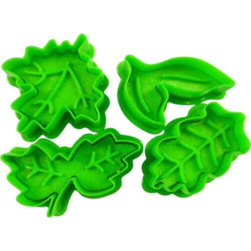 Cookie Cutter Leaf Blossom Sugar Plunger Fondant Silicone Biscuits Mould Bakeware Pastry Utensil Kitchen Gadgets Cake Decor Tool
