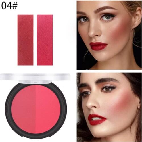 Romantic Beauty Two-color High-gloss Blush Face Make-up Mineral Pigment Blusher Portable Rouge Repairing Blush Palette TSLM2