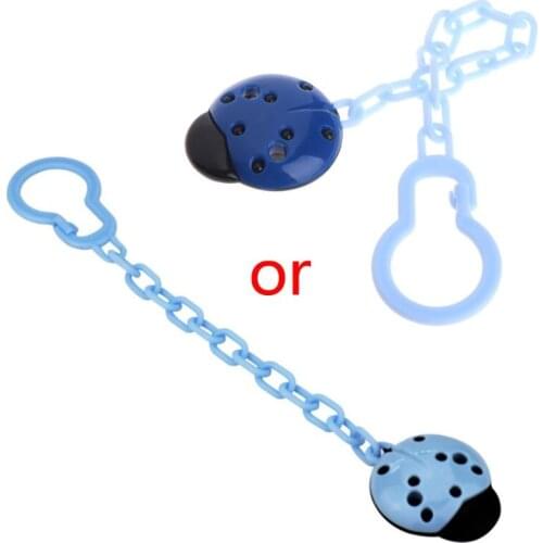 Cute Pacifier Toddler Baby Ladybug Dummy Clip Chain Holder Soother Nipple Strap
