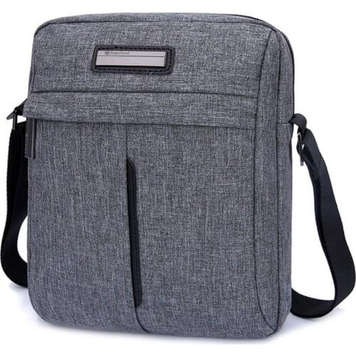 Unisex Fashion Messenger Bag Women Mens Single Shoulder Bags For 7.9" 9.7" Inch iPad Air Mini Gray & Black Grey