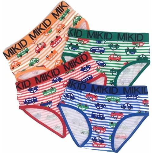 3PCSBoyshort Baby underpants Cotton panties for boy Children Underwear childs Cartoon underwear children clothes from 2 to 8T