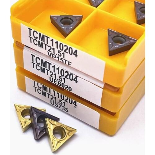 TCMT110204 VP15TF/UE6020/US735 Carbide Blade External Turning Tool CNC Lathe Turning Insert,For Steel Stainless Steel