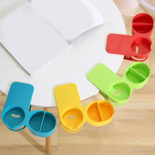 1 Pc Office Cup Storage Shelf Phone Holder Clip Table Bottle Organizer Drinking Glasses Stand