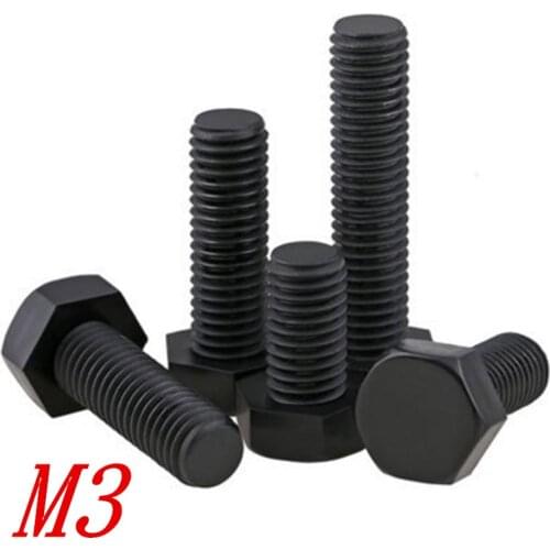 100pcs M3*5/6/8/10/12/16/20/22/25 Black Nylon Plastic Hex Bolt Hex Head Screw Insulation Bolt
