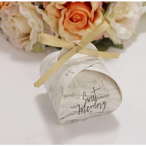 12pcs/lot Marble design Wedding Favour Boxes eco-friendly Cake Box Candy Packaging Box Wedding Event & Party Supplies