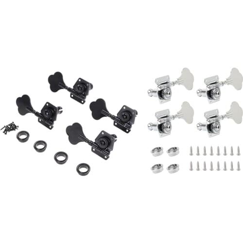 4Pcs Guitar Tuning Pegs Electric Bass Tuner Peg Guitar Open Gear Tuning Pegs Machine Heads for Fender Jazz Bass Guitar