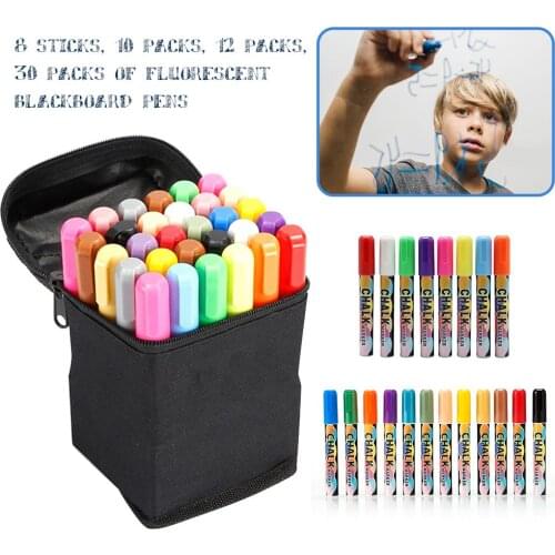 8/10/12/30 Colors Permanent Marker Classic Highlighter Art Drawing Paints Pens Non-toxic Chalk For Paper Stone Glass Wall HOT