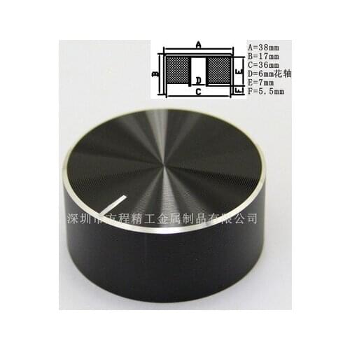 8pcs aluminum plastic cap knob potentiometer knob Scrub 38*17*6mm potentiometer cap car knob switch cap Encoder