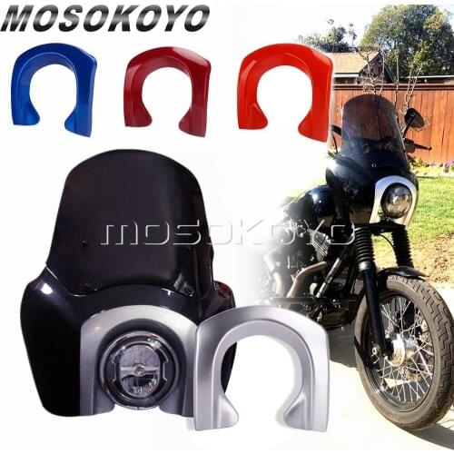 ABS Replace Headlight Fairing Trim Bezel Scowl Mask Head Light Cover for Harley Dyna Touring Bobber FXR Street Bob Glide Custom
