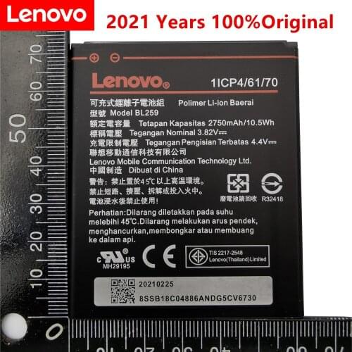 100% Original Tested 2750mAh BL259 For Lenovo Lemon 3 3S K32C30 K32c36 Vibe K5 / K5 Plus / A6020a40 A6020 a40 A 6020a40 Battery