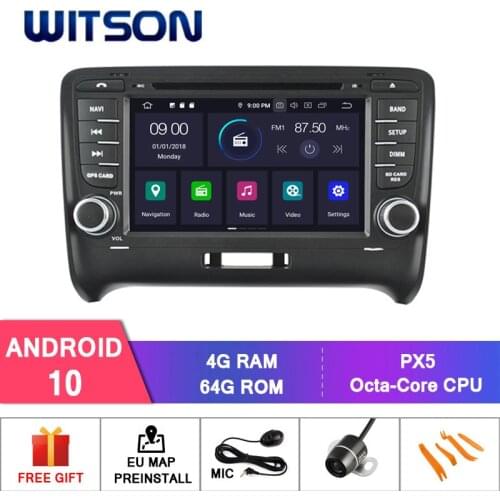 WITSON Android 10.0 IPS HD Screen for AUDI TT 2006-2014 CAR DVD RADIO GPS 4GB RAM+64GB FLASH 8 Octa Core STEREO+DVR/WIFI+DSP+DAB
