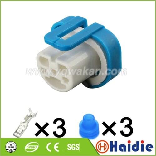 Free shipping 5sets 3pin electric plastic housing plug auto female wire harness connector