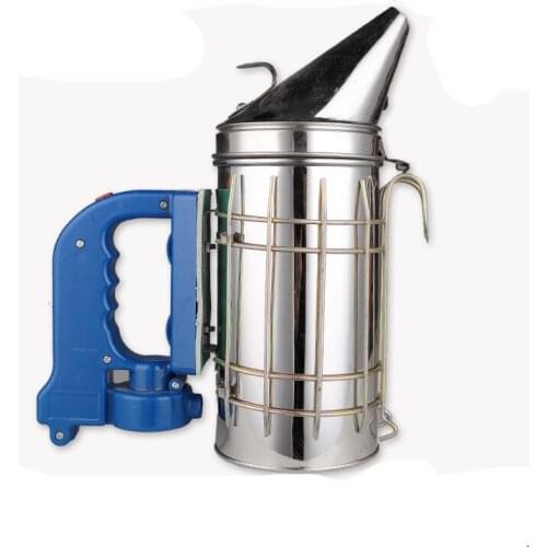 Large Steel Bee Electric Smoker Stainless Steel Heat Shield Beekeeping Equipment 20cmx10cmx27cm 4xAA Battery not included