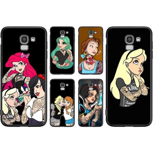 Tattoo princess For Samsung J8 J7 J6 J5 J4 J3 J530 j730 Duo Core EU Prime Star 2018 2017 2016 Phone Case