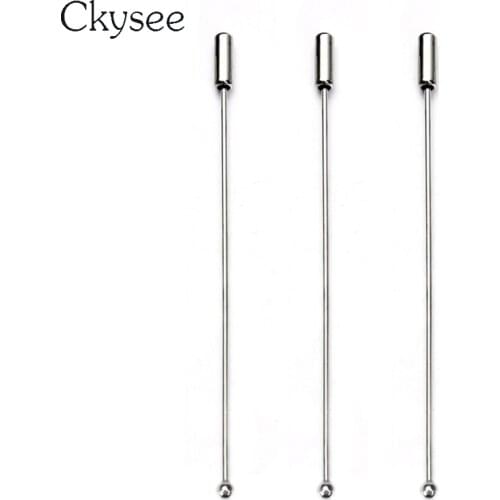 Ckysee 20pcs/lot 3mm Dia Copper Hat Brooch Pins Diy With Stopper Safety Pins 90mm Length Metal Brooch Lapel Pins Diy Findings