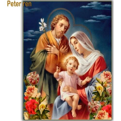 Diy Diamond painting 3d square Diamond mosaic rhinestone full Diamond embroidery kit Catholicism Jesus Handmade Needlework Maria