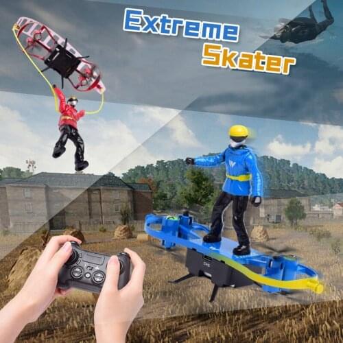 Mini RC Stunt Paraglider F5 RC Quadcopter Parachute Aircraft 360 Degree Rotation Fixed Height Hold Remote Control Drone Toys