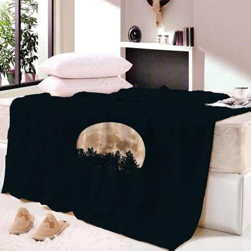 Moon Fleece Blanket for Adults Microfiber Fleece Galaxy Wearable Throw Blanket 3D Landscape Bedding