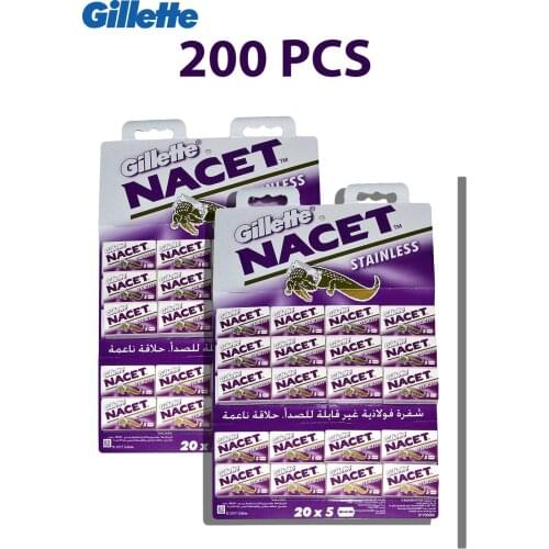 Gilette Nacet Double Edge Safety Razor One Blade Barber Shaving Razor Blades Face Care Shaver For Men Hair Shave Cassettes Beard
