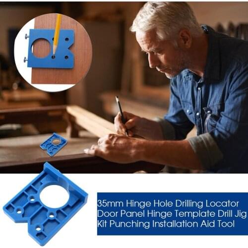35mm Hinge Hole Installation Jig Door Cabinet Hinge Hole Locator Woodworking Drill Jig Kit Punching Installation Aid Tool