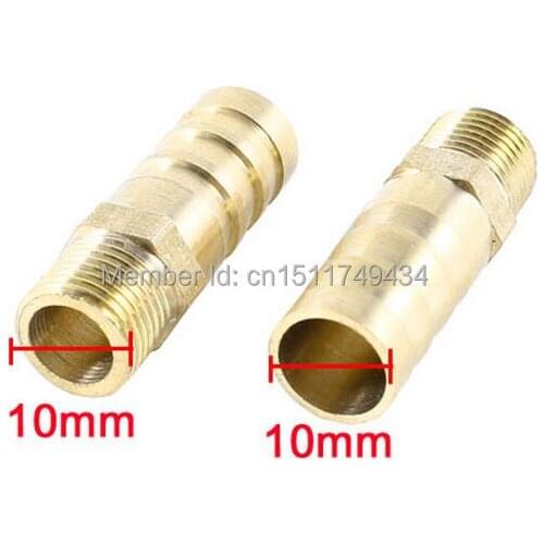 10 Pcs Brass 10mm Hose Barb to 1/8" PT Male Thread Air Fitting Coupler