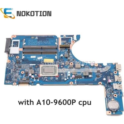 NOKOTION 911244-601 911244-001 907356-601 For HP Probook 455 G4 Laptop motherboard DAX93AMB6G0 A10-9600P CPU Works