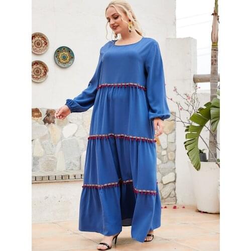 Muslim Fashion Dress Ramadan Eid Mubarak Islam Clothing Turkish Dresses For Women Vestidos Robe Longue Femme Blue Abaya Dubai