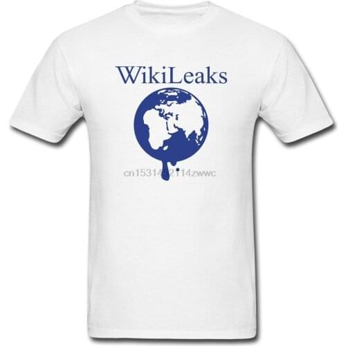 WikiLeaks Dripping Globe Mens T-Shirt Tee Shirt Mens 2020 New Tee Shirts Printing New Short Sleeve Round Collar T Shirt
