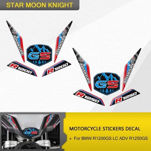 Motorcycle Stickers Decal For BMW R1200GS LC ADV R1250GS Adventure Front Beak Fairing Extension Wheel Extender Cover GSA 18 2019