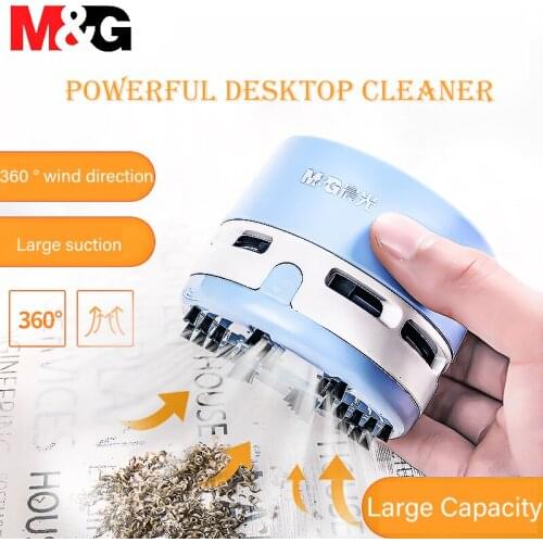 M&G Desk Set Portable Desktop Electronic Cleaner Mini Desk Vacuum Cleaner for School Classroom School Office Supplies