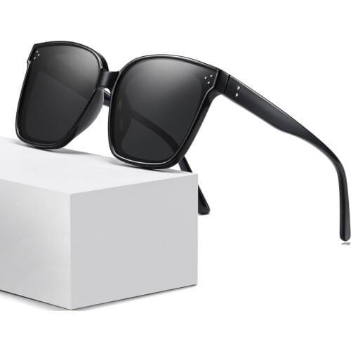 2020 New Korean Fashion Mens Polarized Sunglasses Oversized Square Sunglasses Ladies Black Pink Sun Glasses for Women Driving