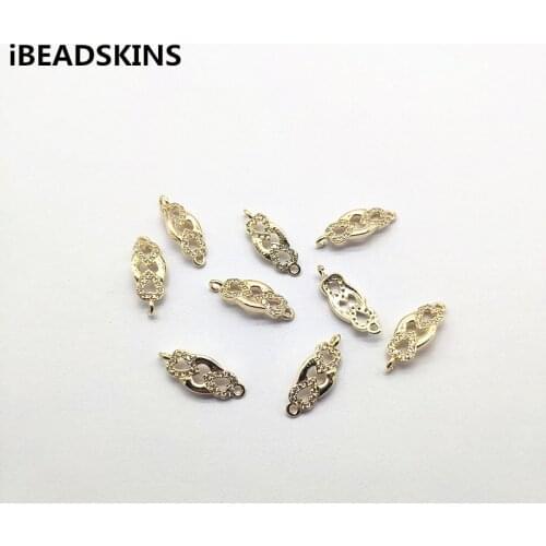 New arrival! 20x8mm 50pcs Real gold plating Heart Connectors for Necklace DIY making /Earrings parts,hand Made Jewelry DIY