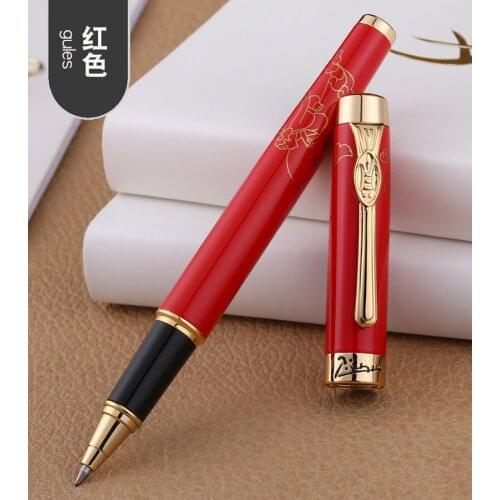 Picasso 933 Creative Pimio Avignon Roller Ball Pen Red Engraved Craft Office Classic Writing Pen Gift Box Optional
