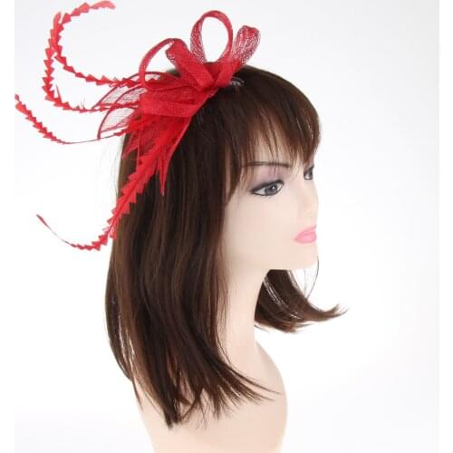 Looped Ribbon & Flower Fascinator on Clear Comb Various Colors Wedding Races